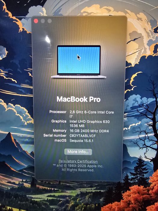 Macbook pro i7 2019