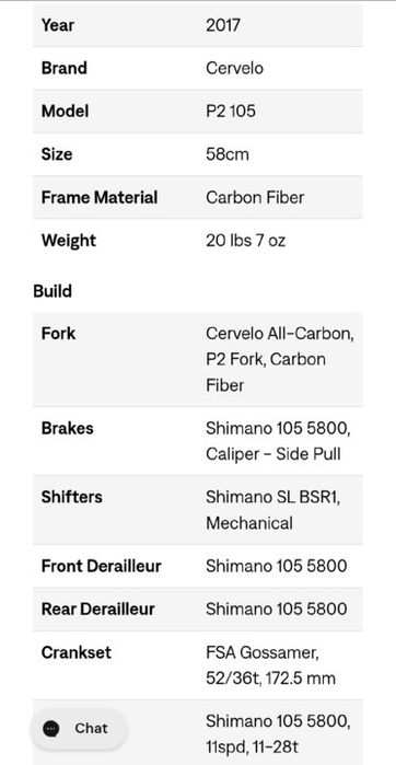 Cervelo P2 TT/Triathlon bike