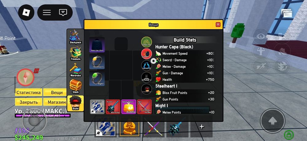 Продаю аккаунт Blox Fruits