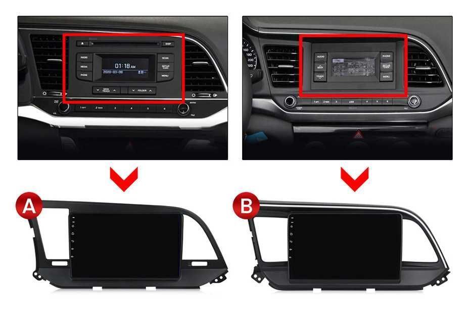 Navigatie Android 14 HYUNDAI ELANTRA 2015+ 1/8 Gb Waze CarPlay CAMERA