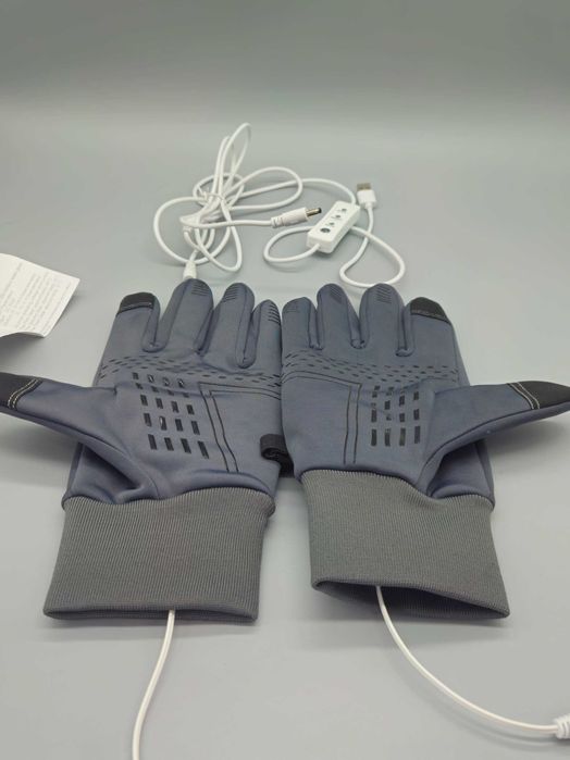 USB отопляеми ръкавици с контролер и 3 степени на топлина (37/40/45°C)