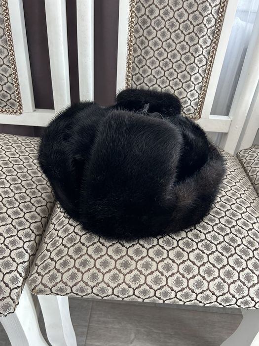 Норковая ушанка 62 размер