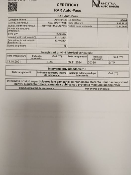 Sportage 2021 1,6 gdi 27.000 km garanție