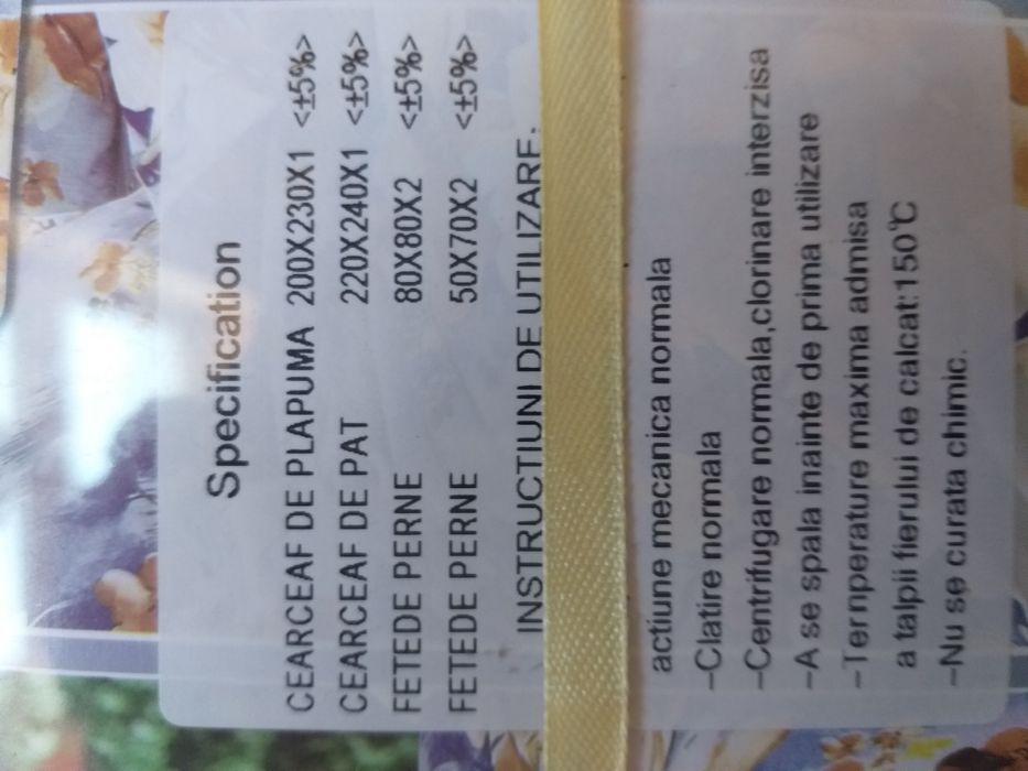Lenjerie din bumbac pentru pat dublu