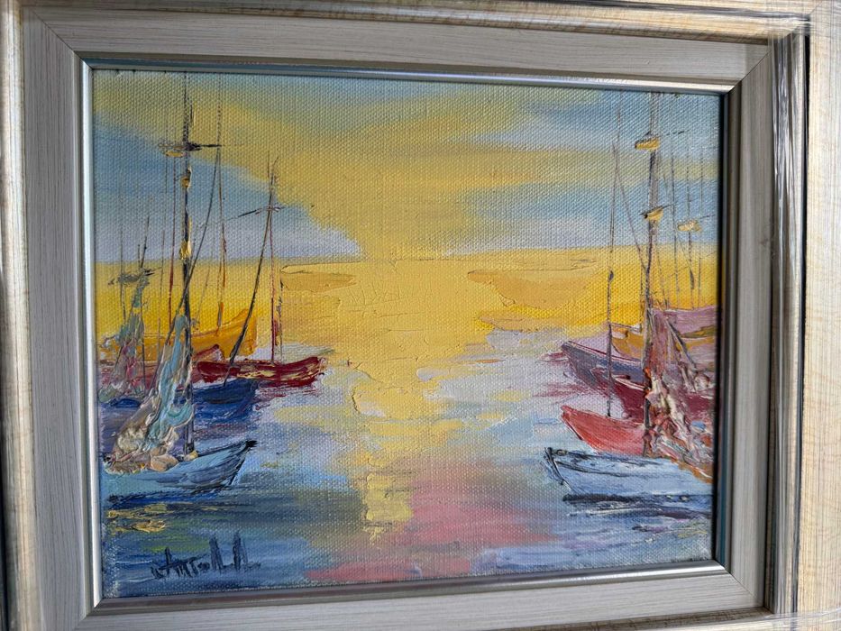 Маслена картина Слънчевият пристан, Анелия Тодорова