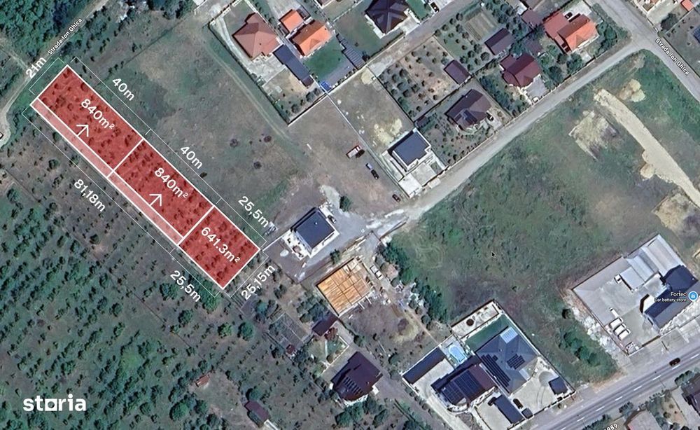 Teren de vânzare 1- 3 parcele Zalău. O parcela are aprox 850m2