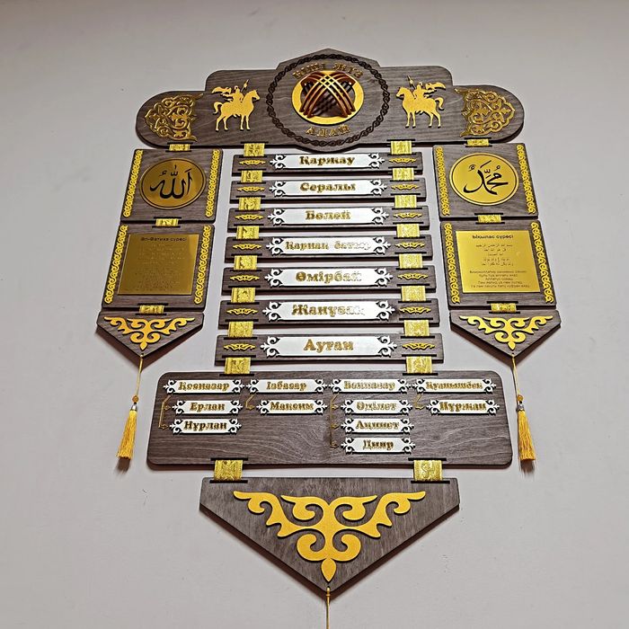 Шежіре, 7ата, родословная доска