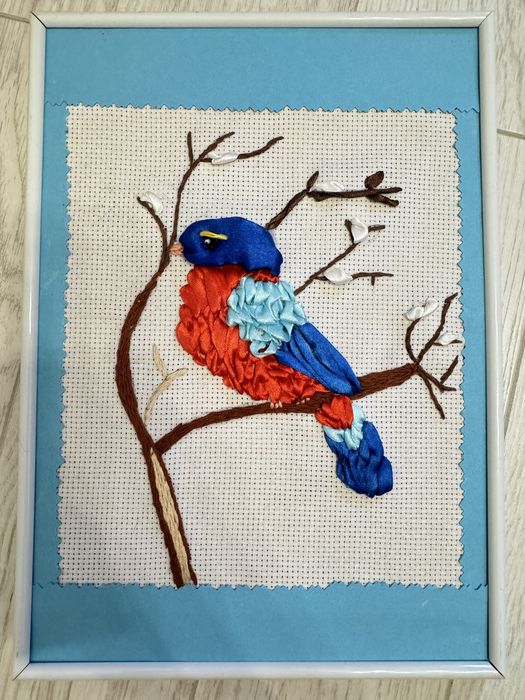 Картина вышивка лентами