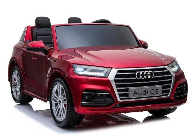 Masinuta copii Audi Q5 2 locuri, 4x45W, 24V, rosu metalizat,3736