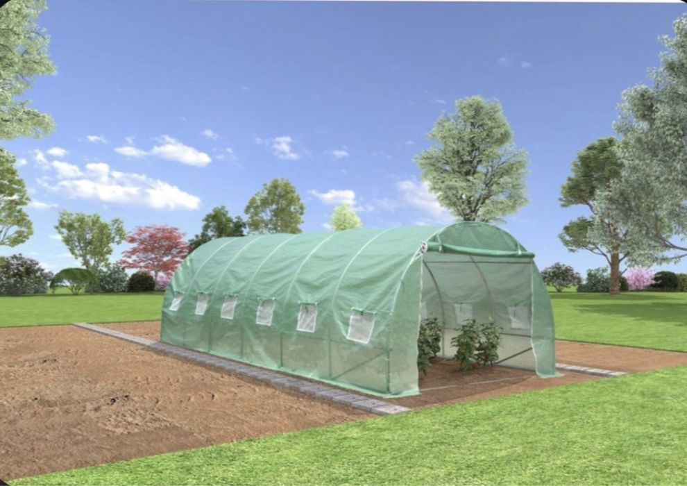 Сглобяема оранжерия - парник с 2 врати и UV защита  180-ГРАМА НА КВ.М.