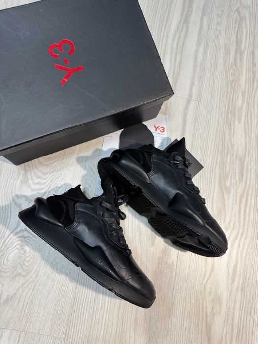 Adidasi Y-3, Kaiwa - Black Premium din Piele NOI Yohji Y3