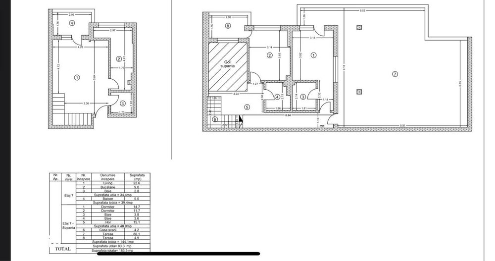 Apartament 3 camere DUPLEX-PENTHOUSE/terasa de 85 mp/Metrou Berceni