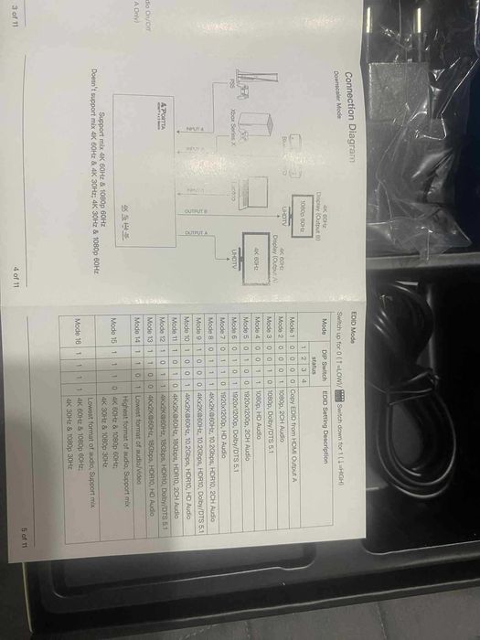 Switch HDMI  HDCP 2.3 MATRIX 4K 60Hz, 4in 2out