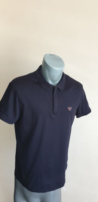 Armani Jeans AJ Badge Logo 3/4 Zip Stretch Cotton M ОРИГИНАЛ Мъжка Тен