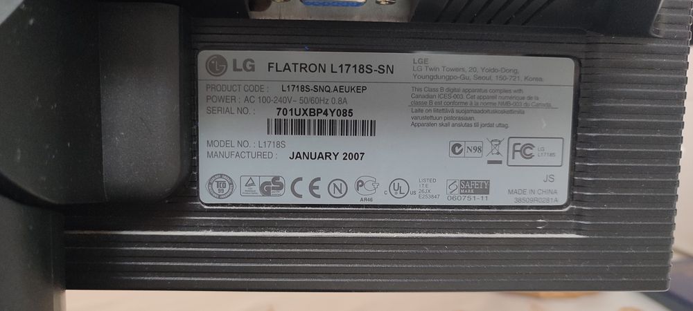 Monitor LG Flatron format 4/3