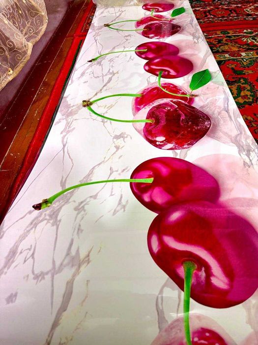 Фартук для кухни,Стеновые панели, ПВХ, Фартук, кухня, Фрукты, Вишня,