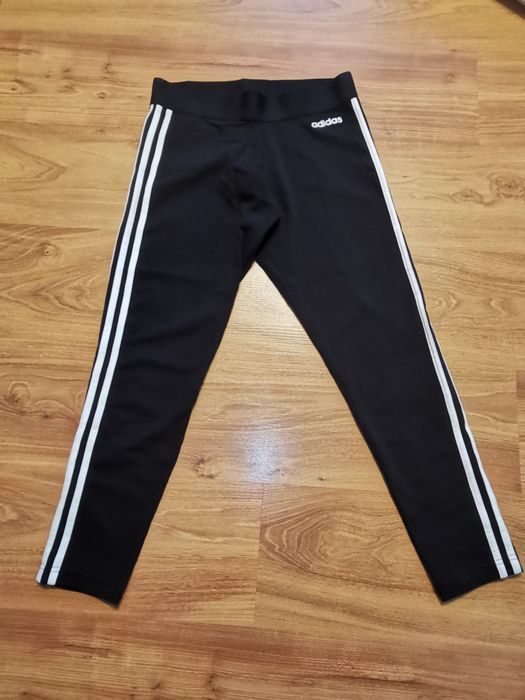 Colanti fitness Adidas, noi, bumbac, lungime 7/8, marimea M
