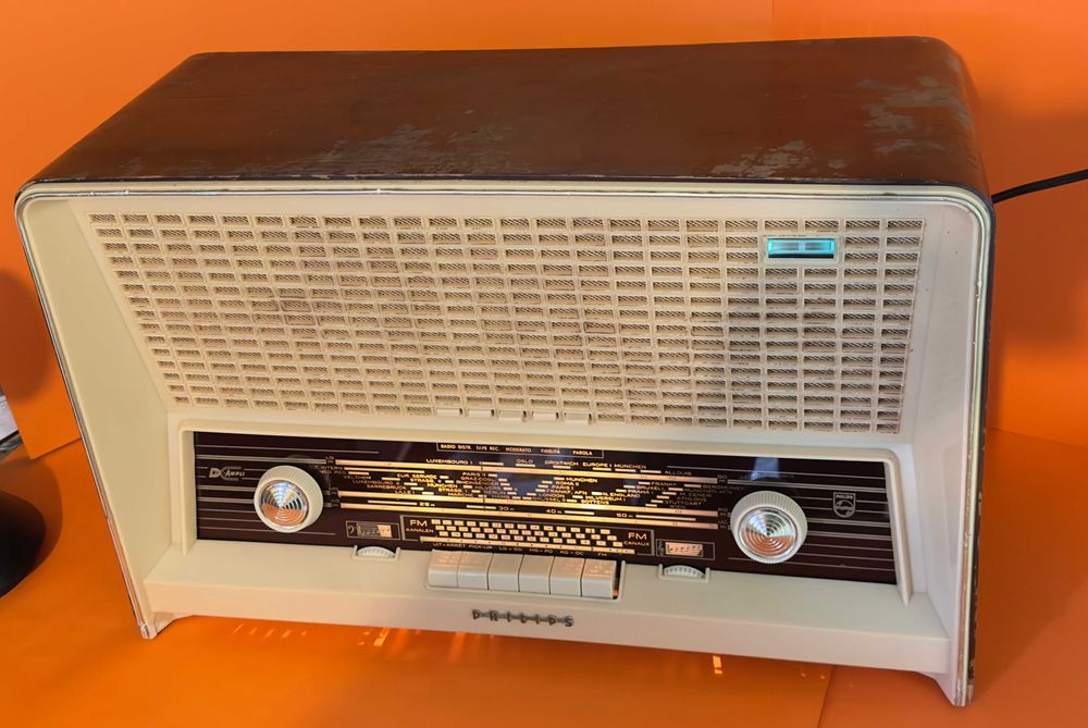 Ретро Лампово Радио Philips Работещо Перфектно