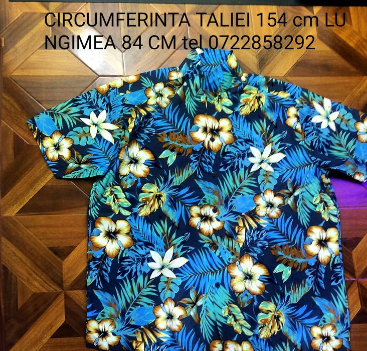 camasa inflorata Hawaii (60) are 154 cm de jur împrejurul burtii lungimea 84 cm