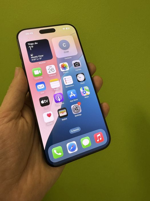 Iphone 16 Pro Max 5G 256Gb Black Titanium-100% baterie-GARANTIE ca nou