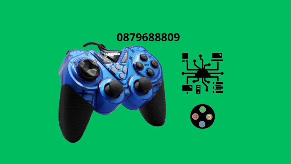 Джойстик за компютър USB 890 Blue, 12 бутона