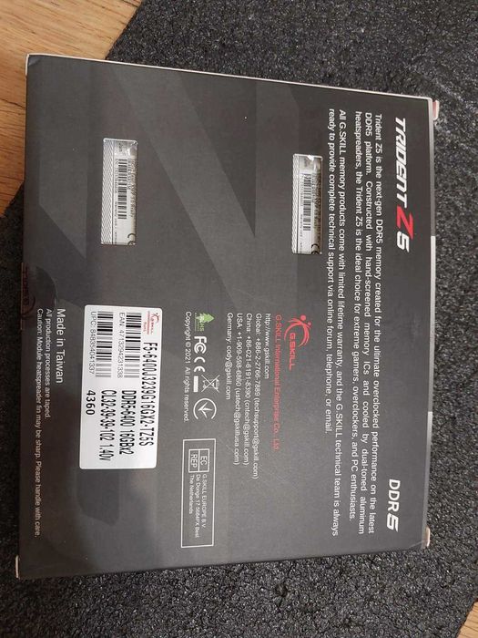 32GB DDR5 6400MT/s CL32 - G.Skill TridentZ 5 (XMP)