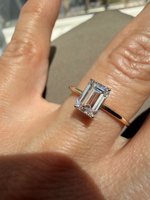 Inel de logodna cu diamant - aur 14 k si certificat IGI