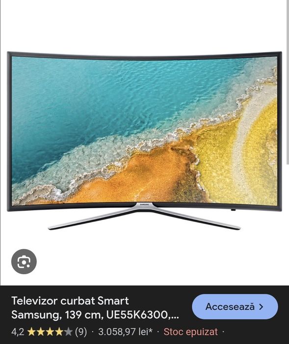 Smart Tv Samsung 139cm curbat