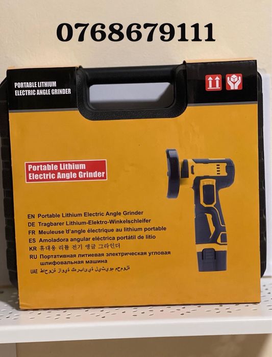 Mini Polizor Flex Electric cu 2 Baterii 12 v disc 76MM Nou 5 discuri