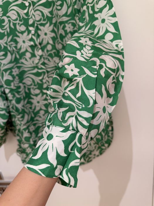 Cămașă satinată cu imprimeu, Maje