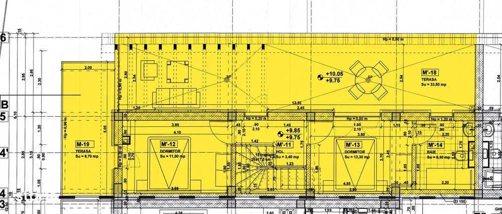 Apartament tip penthouse 4 camere 177 mp