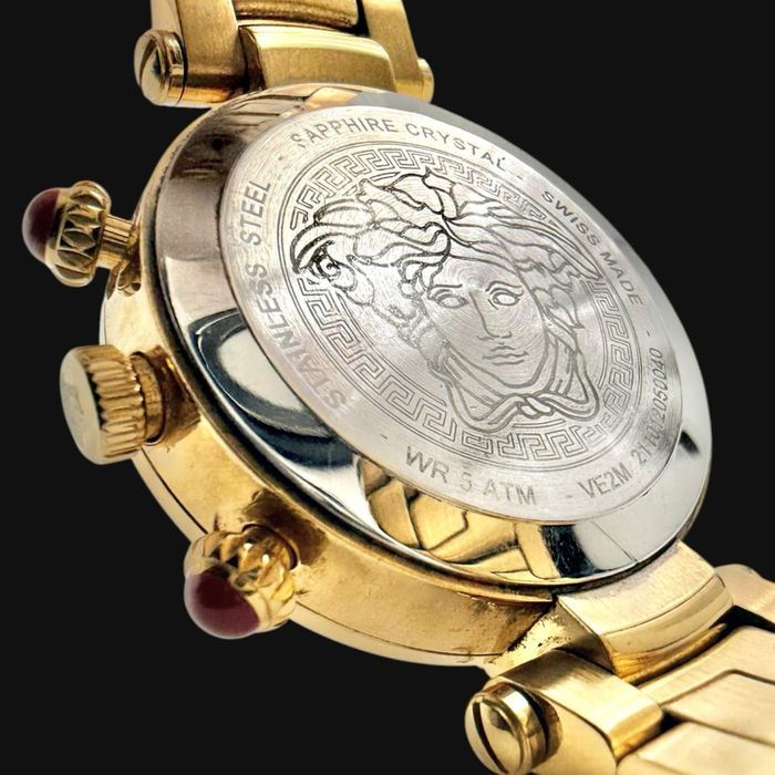 Versace Hellenyium Chronograph – Gold-Tone Luxury мъжки часовнин