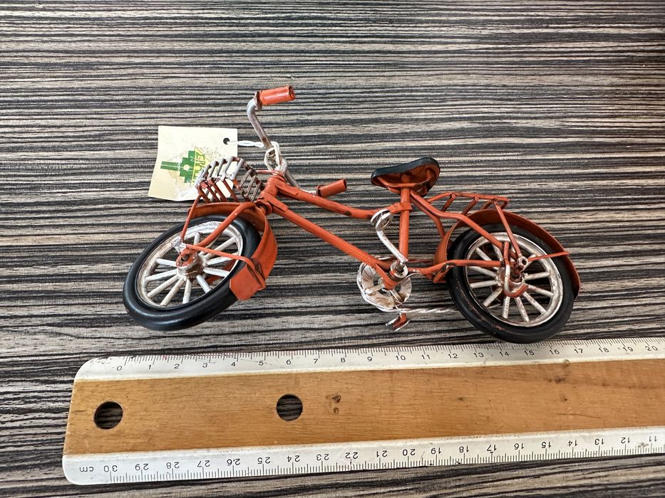 Bicicleta metal jucarie decoratiune sculptura cadou