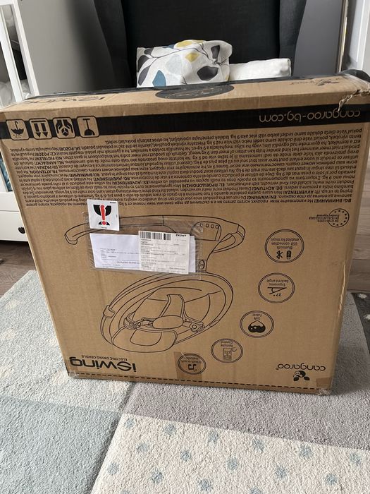 Електрическа люлка Cangaroo - iSwing, тъмносива