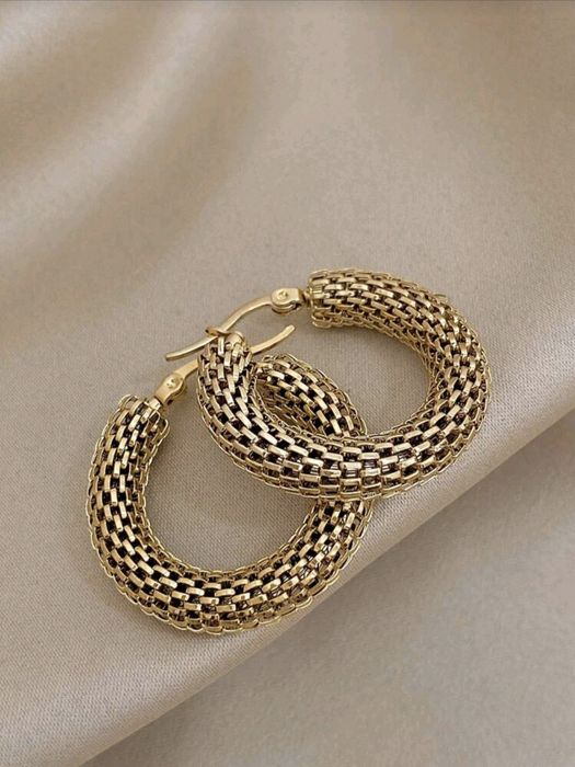 Винтажных ажурных серёг-кольцев из нержавеющей стали