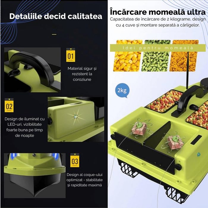 +Bărcuță pentru momit aproape 500m