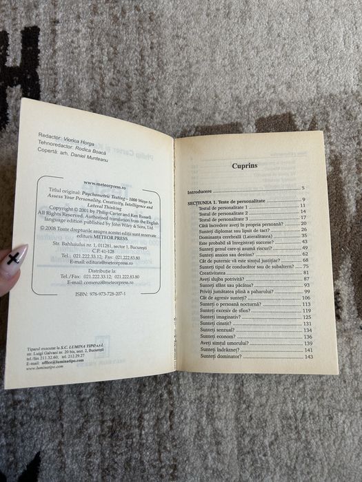 Teste Psihometrice - Philip Carter, Ken Russell (Editura Meteor Press)