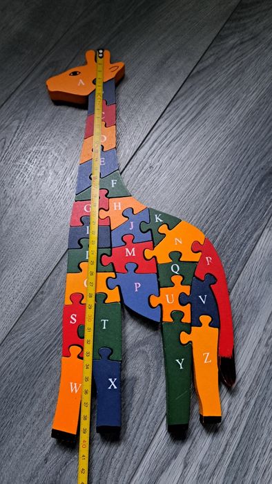 Puzzle girafa din lemn