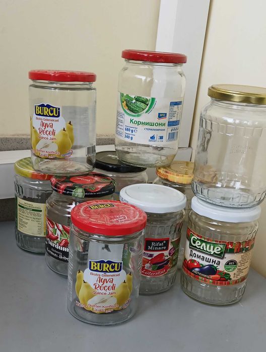 Буркани с винтова капачка; бутилки за сок с винтови капачки