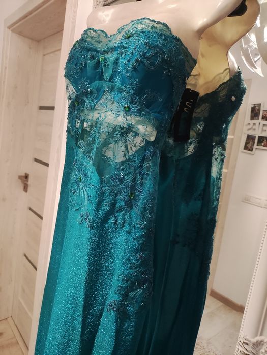 Rochie turcoaz nunta / botez