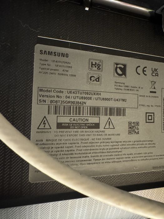 Smart TV Samsung LED TV UltraHD  Diagonală 108cm