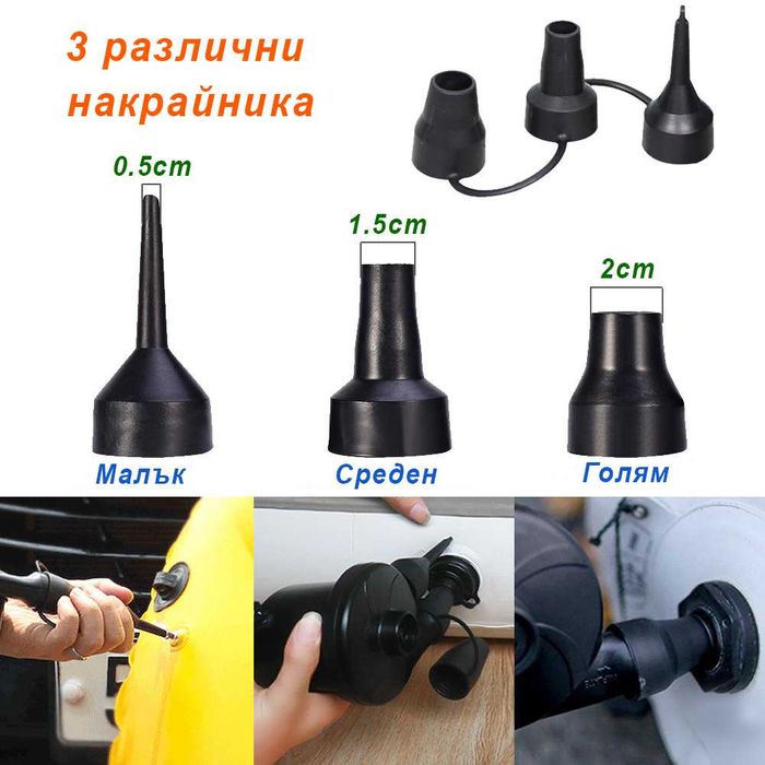 Електрическа помпа за надуваеми изделия 400л мин. 12V  -YF198A