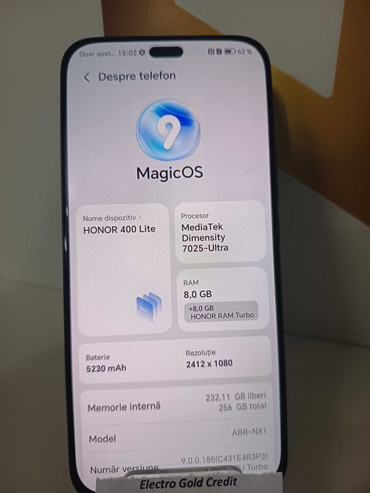 Honor 400 Lite 5G 8GB RAM/256GB/Velvet Black/Produs ca nou! ID9388