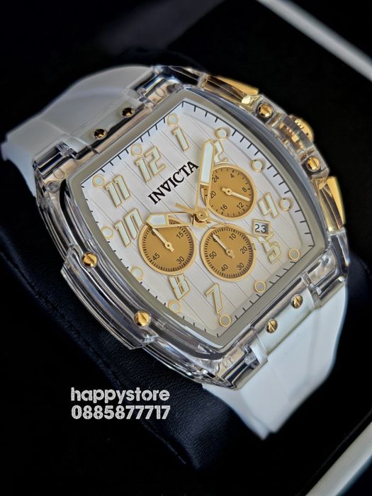 INVICTA Ghost white/gold 47 mm, Инвикта нов ръчен часовник