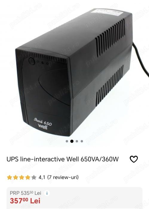 UPS - line - interactive Well 650VA 350W