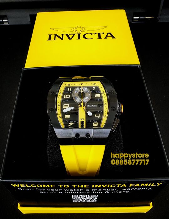 часовник INVICTA Racing Yellow 44mm-54mm, Инвикта нов