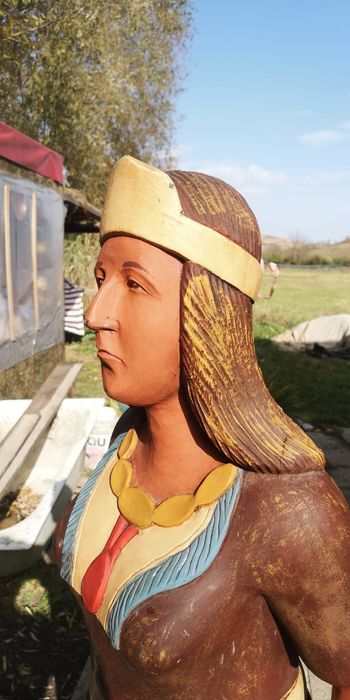 Sculptura lemn Indianca