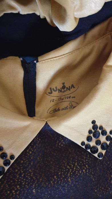 Страхотна официална дантелена Рокля JUNONA с таке за деца 12-13 г.