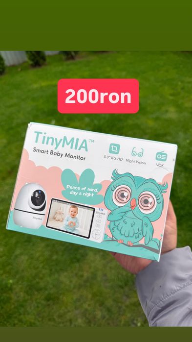 Monitor video pentru bebeluși TinyMIA cu ecran de 5 inch