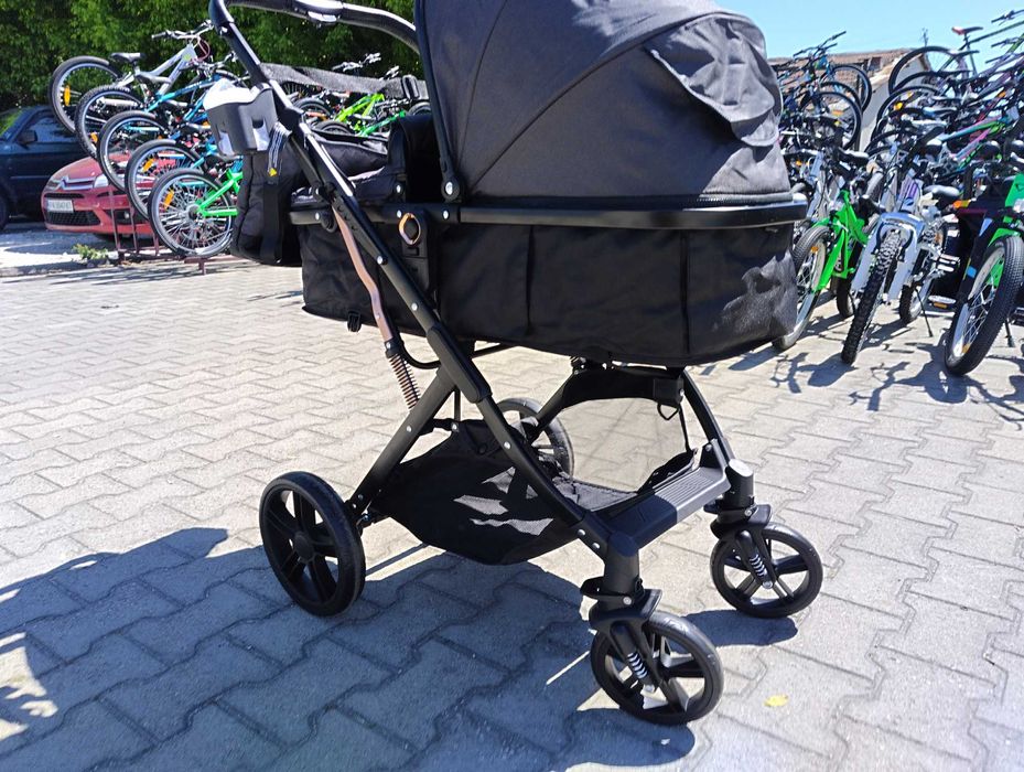 MONI Комбинирана детска количка RAFAELLO черен